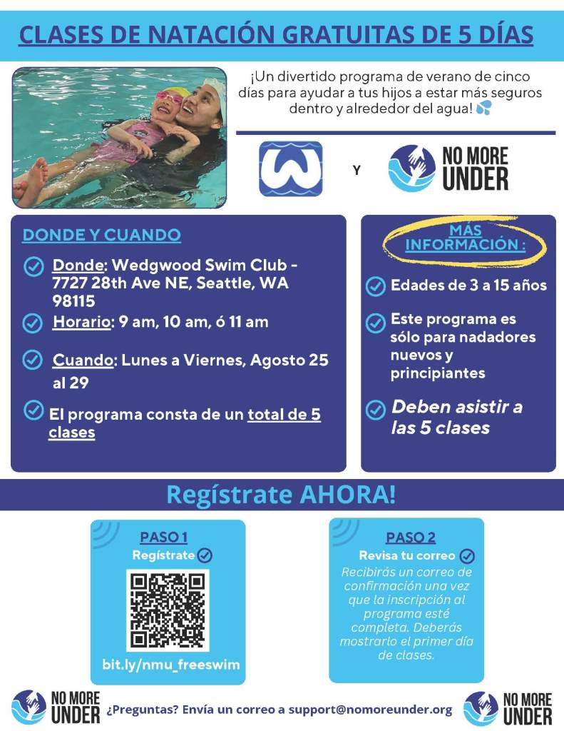 Wedgwood Swim Club August 2025 Spanish, Color