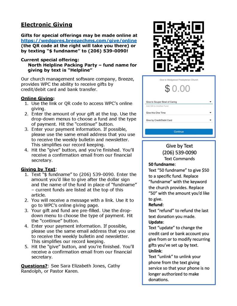 Online_Text Giving no fees - for bulletin